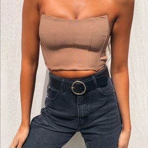 Bustier Tigermist Crop Top